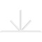 Ekena Millwork Saratoga Architectural Grade PVC Gable Bracket, 108"W x 58 1/2"H x 4"D x 4"F, 13/12 Pitch GBP108X59X0404SAR00 - alternate 5